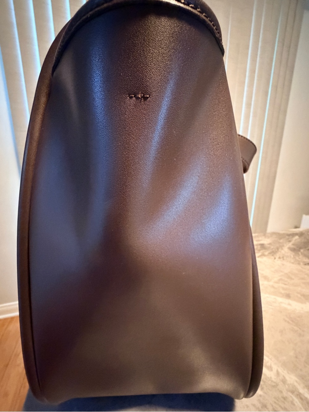 CHARLES & KEITH Lyla Tubular Slouchy Tote Bag - Espresso Brown - Like New - Picture 3 of 8